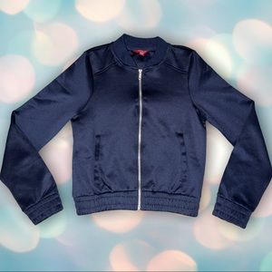 GUESS Women’s Holographic Bomber Sweatshirt Hoodie Size XS